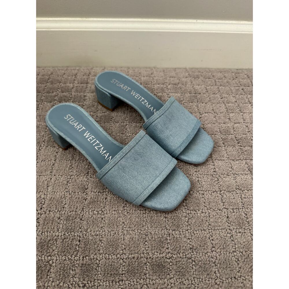 Nwob Stuart Weitzman Cayman 35 Block Slide Sandal… - image 2